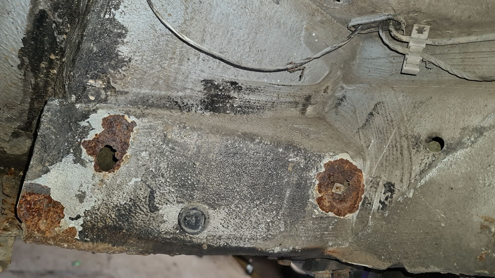 corrosion on passenger side wheel arch
