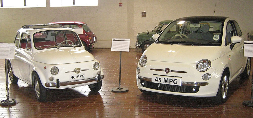 Fiat 500 1966 and Fiat 500 2007