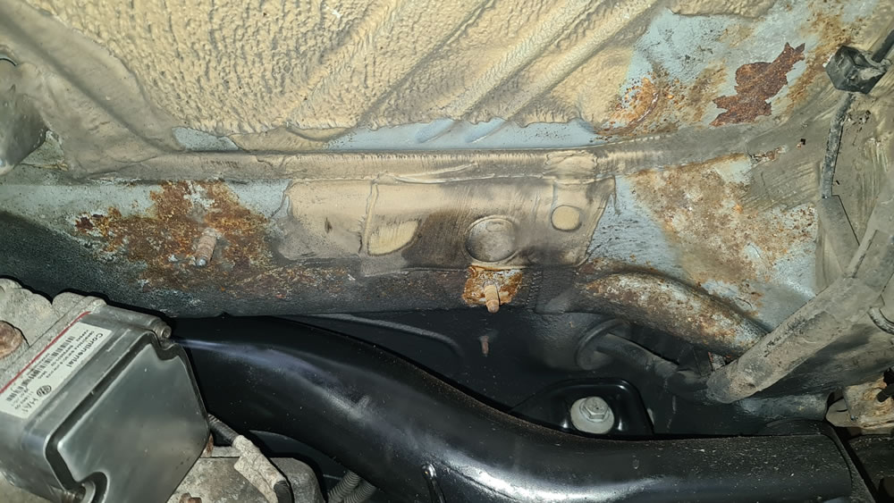 more corrosion under fuel tank area